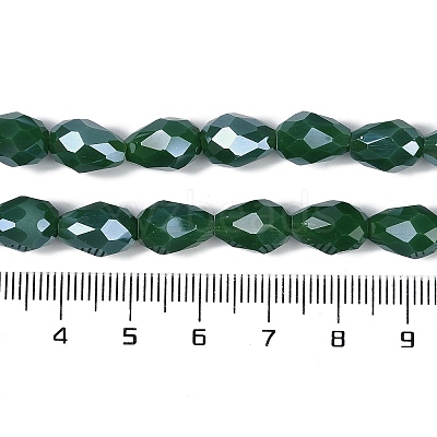 Opaque Solid Color Electroplate Glass Beads Strands EGLA-N013-P8mm-B04-1