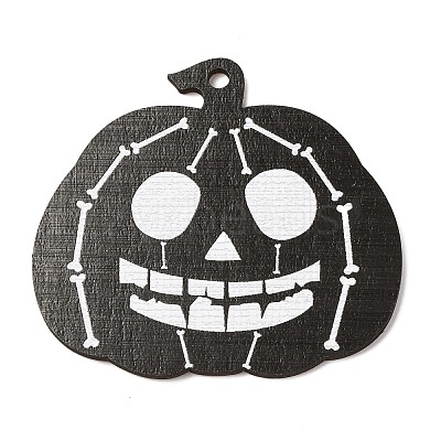Halloween Printed Wooden Big Pendants WOOD-I016-01F-1