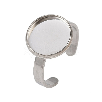 304 Stainless Steel Cuff Ring Components STAS-D372-07P-04-1