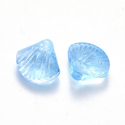Transparent Spray Painted Glass Beads LS-GLAA-T016-04D-1