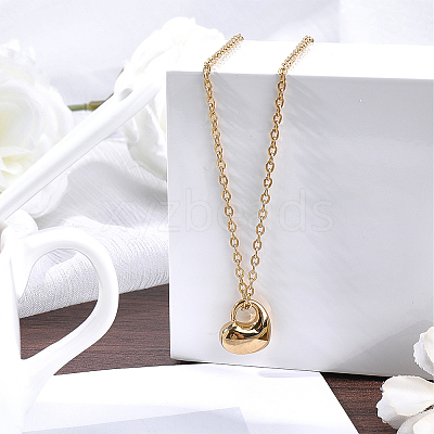 1Pc 304 Stainless Steel Heart Pendant Urn Ashes Necklaces NJEW-CN0001-20G-1
