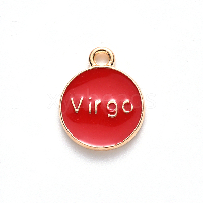 Alloy Enamel Pendants X-ENAM-S124-01A-07B-1
