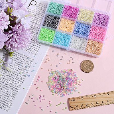 9600Pcs 12 Colors 11/0 Glass Seed Beads SEED-SC0001-22-1