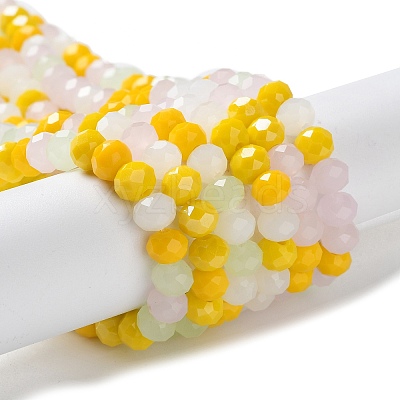 Glass Beads Strands EGLA-A034-M6mm-28-1