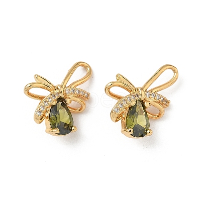 Brass Micro Pave Cubic Zirconia Pendants KK-Z136-58G-01-1