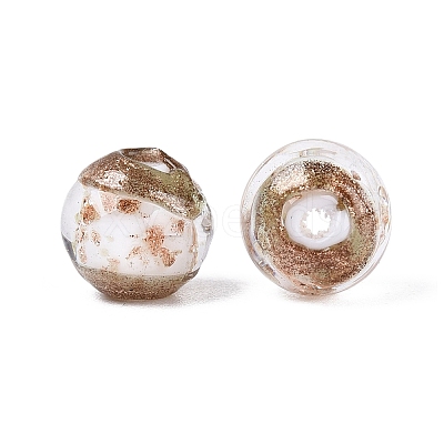 Handmade Gold Sand Lampwork Beads LAMP-N045-01C-1