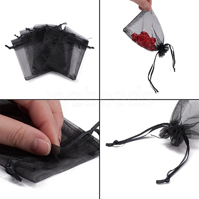 Organza Gift Bags with Drawstring OP-R016-9x12cm-18-1