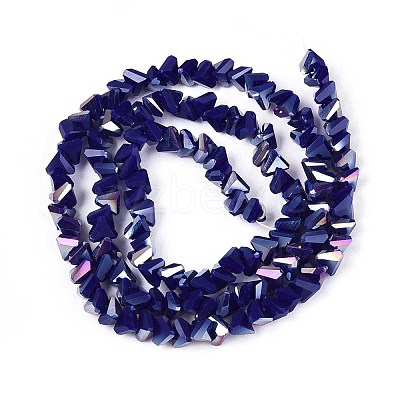 Electroplate Opaque Glass Beads Strands GLAA-N022-4mm-20-1