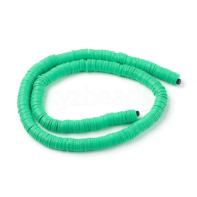 Flat Round Handmade Polymer Clay Beads LS-CLAY-R067-8.0mm-06-1
