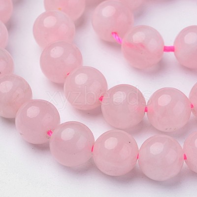 Pink Color Natural Madagascar Rose Quartz Beads Strands G-D809-21-8mm-1