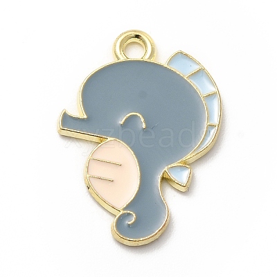 Sea Animal Alloy Enamel Pendants ENAM-D041-07D-1