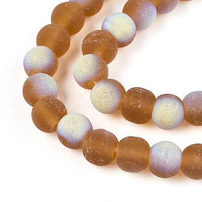 Frosted Transparent Glass Beads Strands LS-GLAA-T032-T6mm-MBB23-1