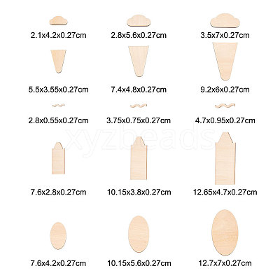Unfinished Wood Cutouts WOOD-WH0029-18-1