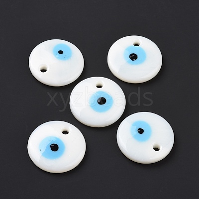 Handmade Lampwork Evil Eye Pendants LAMP-E106-02A-01-1