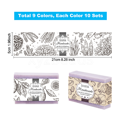 90Pcs 9 Style Handmade Soap Paper Tag DIY-PH0005-62-1