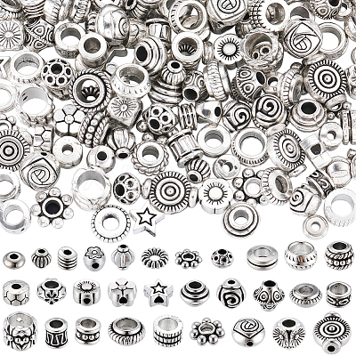 8 Bags Tibetan Style Alloy Beads FIND-SC0017-89-1