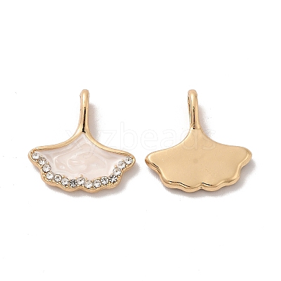 Rack Plating Alloy Rhinestone Pendant ENAM-O050-01G-1