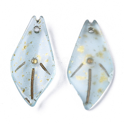 Transparent Spray Painted Glass Pendants GLAA-R215-03-B02-1