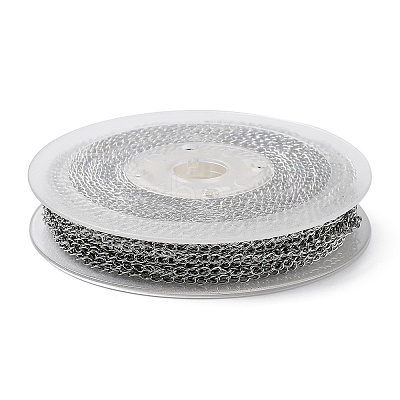 Tarnish Resistant 304 Stainless Steel Rolo Chains CHS-L001-28-3mm-1