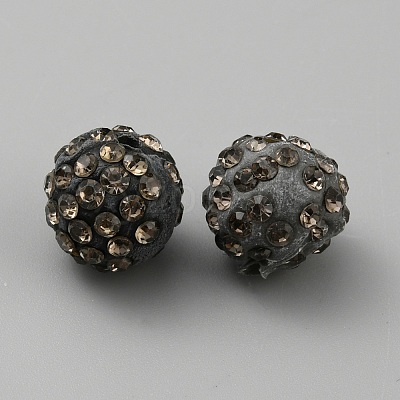 Handmade Polymer Clay Rhinestone Beads CLAY-WH0011-08M-1