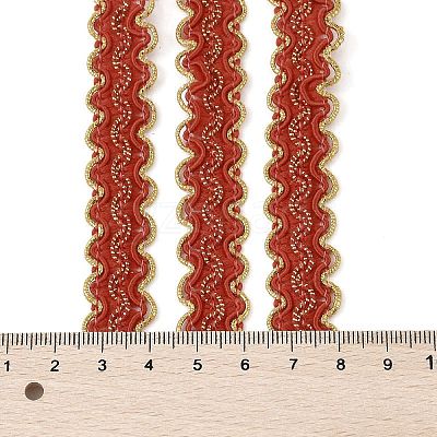 12M Metallic Polyester Braided Lace Trim Ribbons OCOR-WH0060-73C-1