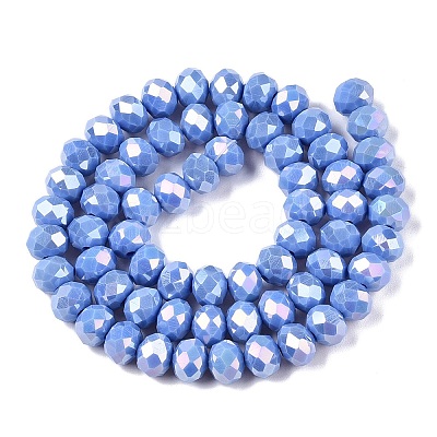 Electroplate Glass Beads Strands LS-EGLA-A044-P8mm-B17-1