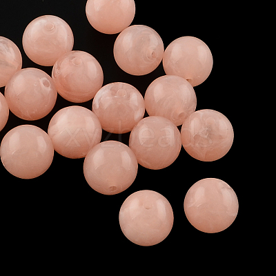 Round Imitation Gemstone Acrylic Beads LS-OACR-R029-6mm-24-1