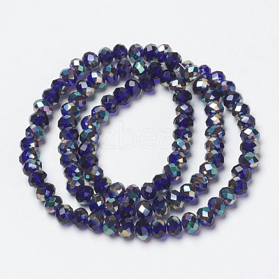 Electroplate Glass Beads Strands EGLA-A034-T6mm-J07-1