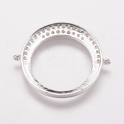 Brass Cubic Zirconia Links KK-P134-62P-1