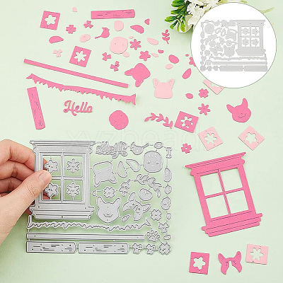 Carbon Steel Cutting Dies Stencils DIY-WH0309-017-1