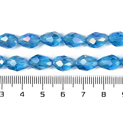 Transparent Electroplate Glass Beads Strands LS-EGLA-N013-T6mm-B17-1