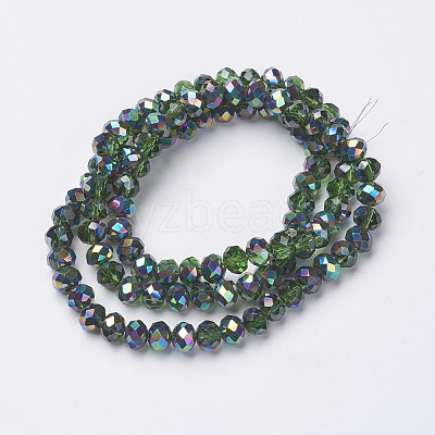 Electroplate Transparent Glass Beads Strands EGLA-A034-T4mm-Q04-1