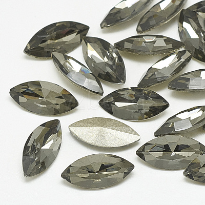 Pointed Back Glass Rhinestone Cabochons RGLA-T083-5x10mm-03-1