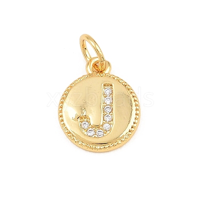 Brass Micro Pave Clear Cubic Zirconia Charms CU-CBA56CE-12G-J-1