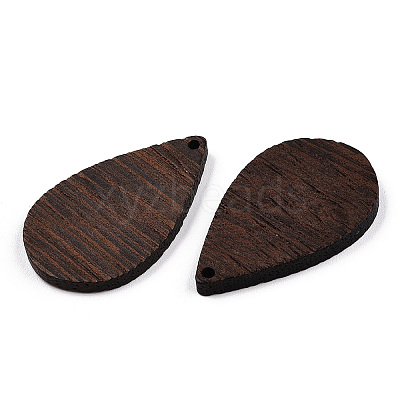 Natural Wenge Wood Pendants WOOD-T023-28B-01-1
