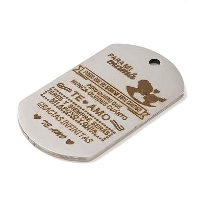 Non-Tarnish 201 Stainless Steel Pendants STAS-L079-01P-06-1