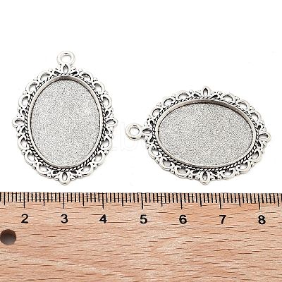 Tibetan Style Alloy Pendant Cabochon Settings FIND-XCP0002-93AS-1