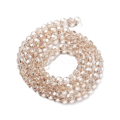 Electroplate Transparent Glass Beads Strands EGLA-A035-T4mm-A22-1