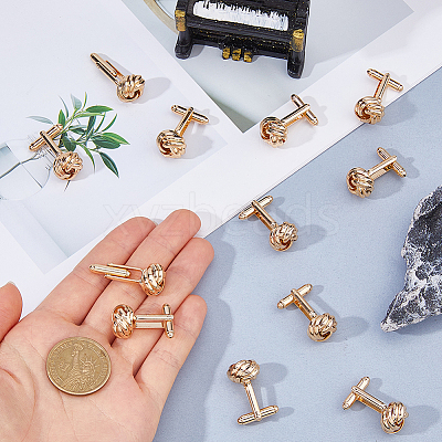 6 Pairs Alloy Cufflinks FIND-FH0017-36G-1