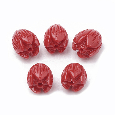 Dyed Synthetic Coral Beads X-CORA-N002-B-04E-1