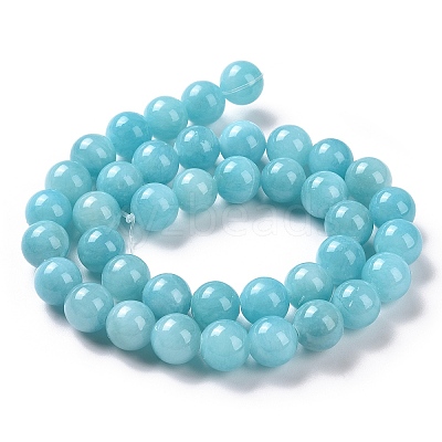 Natural Mashan Jade Round Beads Strands G-D263-4mm-XS28-1