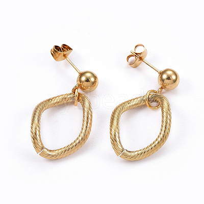 (Jewelry Parties Factory Sale)304 Stainless Steel Stud Earrings & Necklace Jewelry Sets SJEW-L133-08G-1