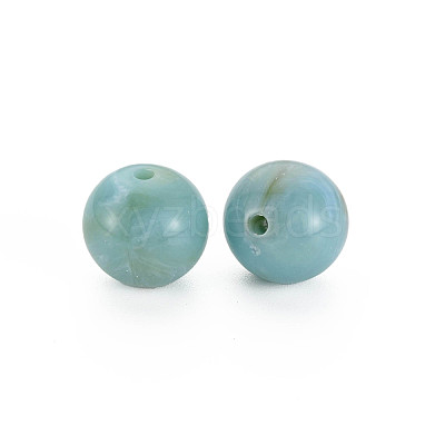 Round Imitation Gemstone Acrylic Beads OACR-R029-12mm-06-1