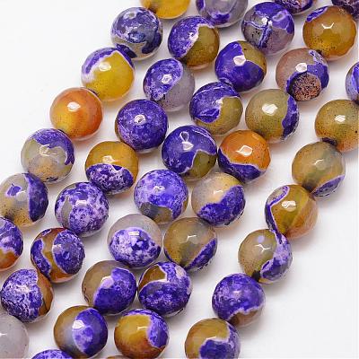 Natural Fire Crackle Agate Bead Strands G-K166-06F-10mm-07-1