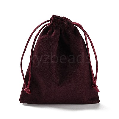 Velvet Jewelry Drawstring Storage Pouches ABAG-P013-02C-04-1