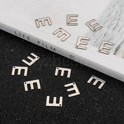 Tarnish Resistant 304 Stainless Steel Letter Charms X-STAS-O072-E-1
