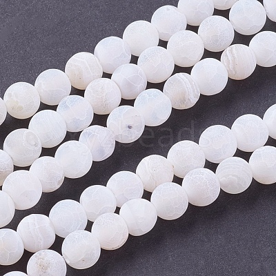 Natural Weathered Agate Beads Strands X-G-G589-6mm-03-1