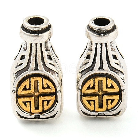 Rack Plating Tibetan Style Alloy 3 Hole Guru Beads PALLOY-Q454-01B-1