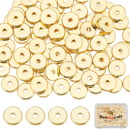 Beebeecraft 100Pcs Brass Beads KK-BBC0012-14A-1