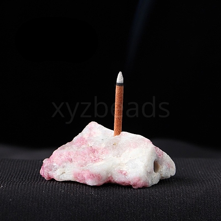 Natural Raw Plum Blossom Tourmaline Incense Holder PW-WG14720-19-1